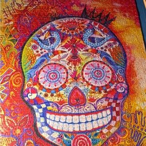 Colorful Sugar Skull Art 1000 piece Puzzle